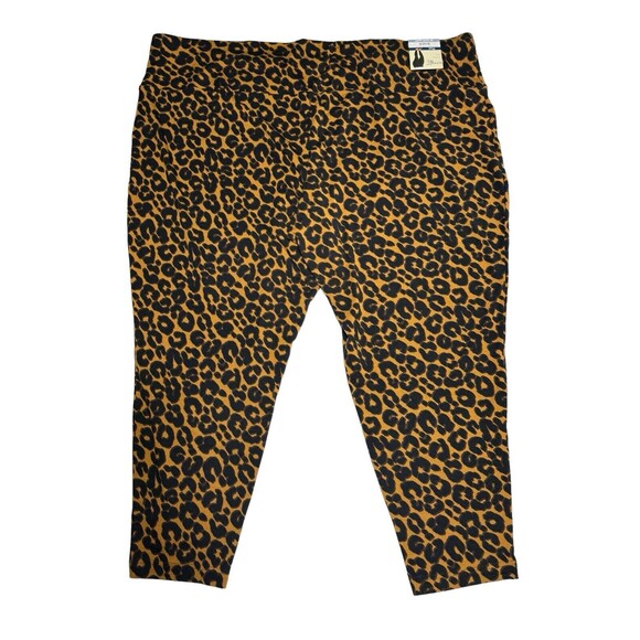 Terra‎ & Sky High Rise Fitted Leggings Plus Size 5X(32W-34W) Cheetah Print NEW - Picture 5 of 10